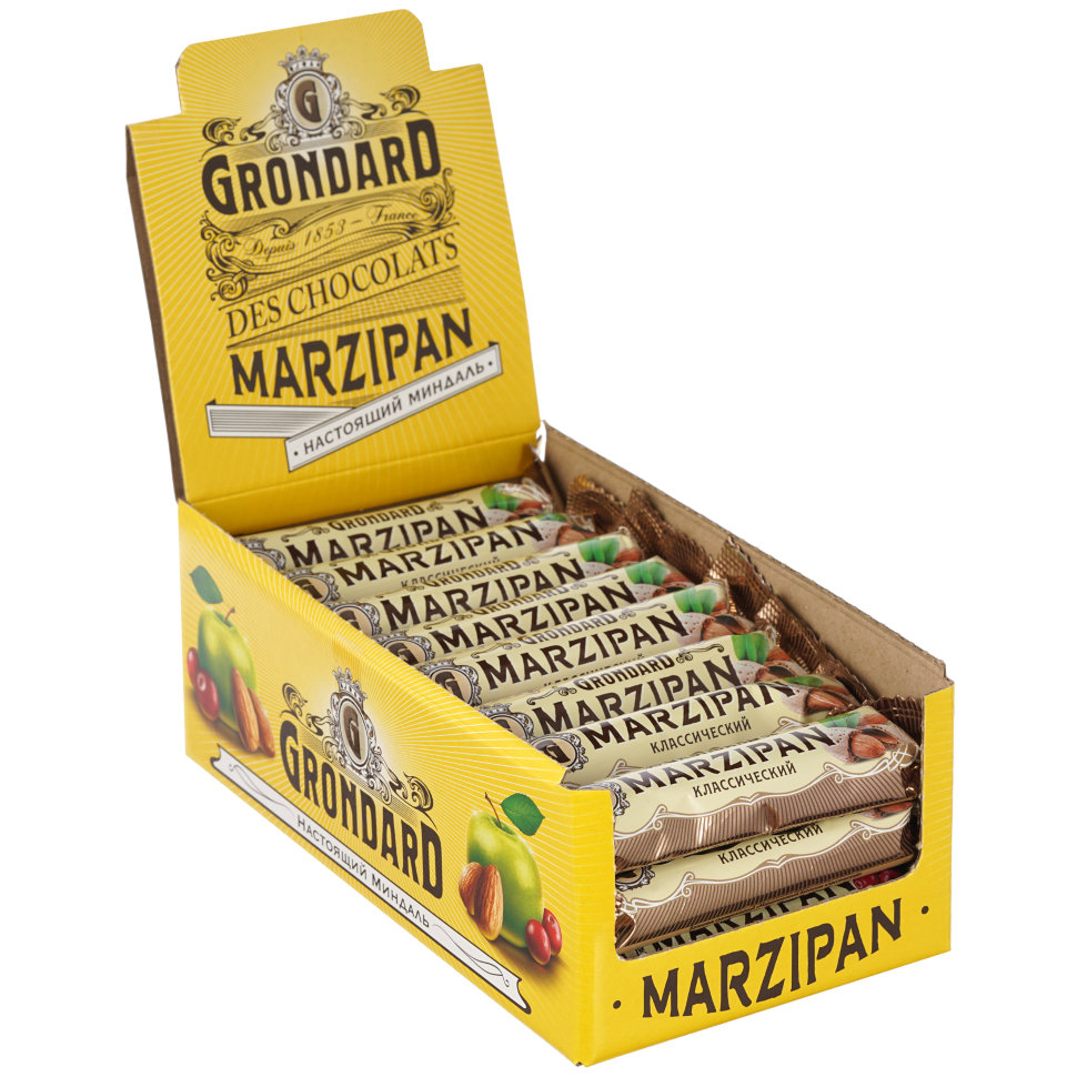  TM Grondard     (9389) Батончики глазированные Марципановые Классика, (24шт по 50г)      в Хасавюрте
