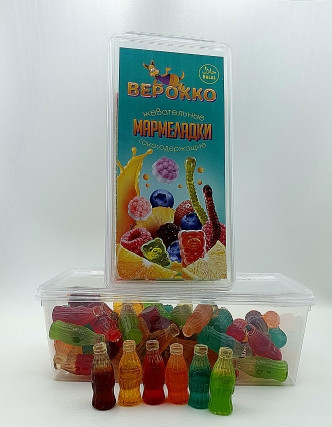  Жевательный мармелад Бутылочки МИКС, 250г      в Хасавюрте