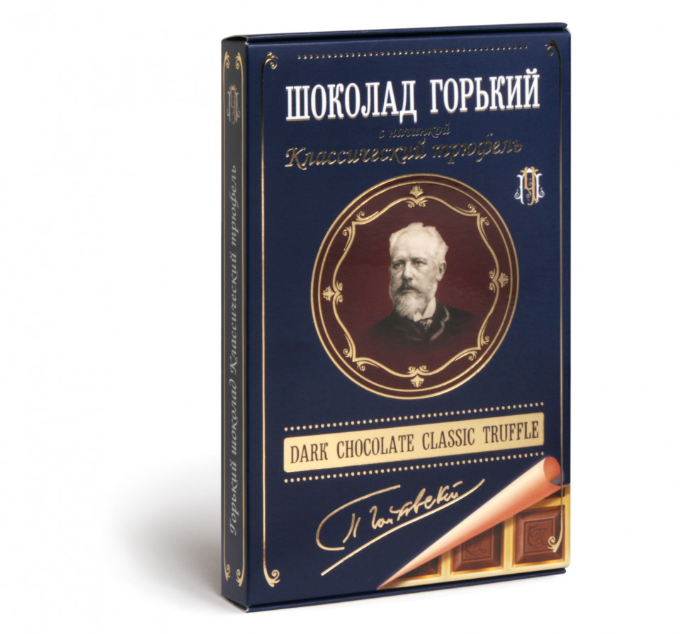  Фабрика Томер  Горький шоколад ТРЮФЕЛЬ классический (Чайковский), 112г в Хасавюрте