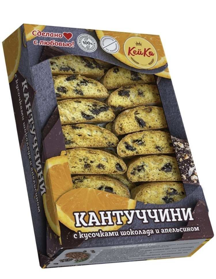  Кей Ко Кантуччини с кусочками шоколада и апельсином, 200г   в Хасавюрте