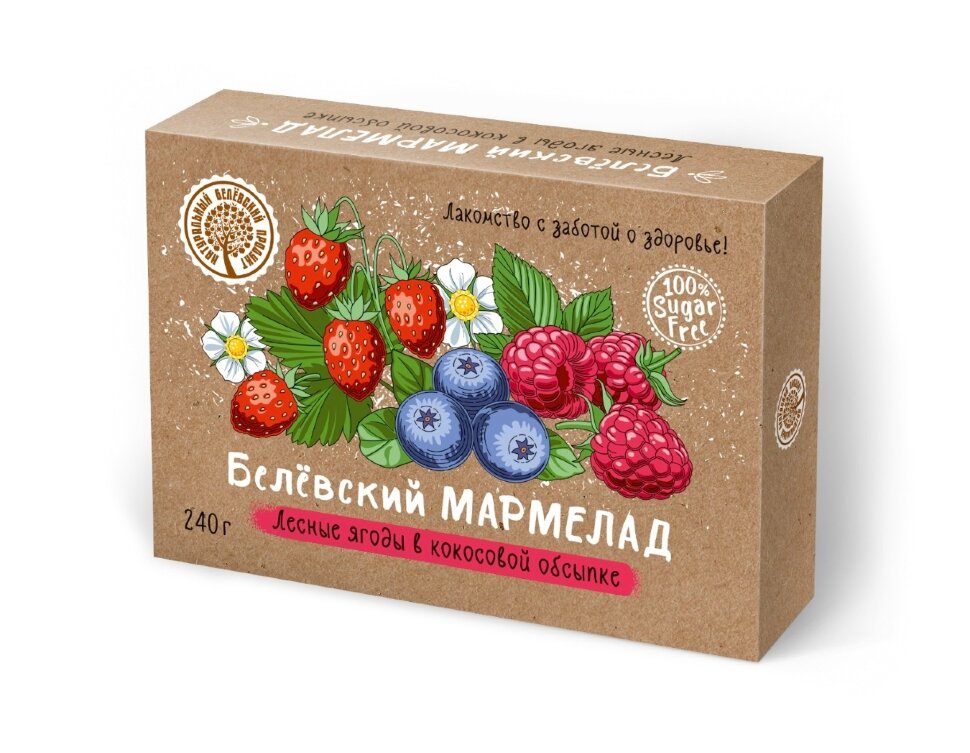  Мармелад белевский на фруктозе 240г "ЛЕСНЫЕ ЯГОДЫ"  в Хасавюрте